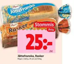 ICA Kvantum PÅGEN Jättefranska, rasker erbjuda