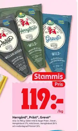 ICA Kvantum ARLA Herrgård, präst, grevé erbjuda