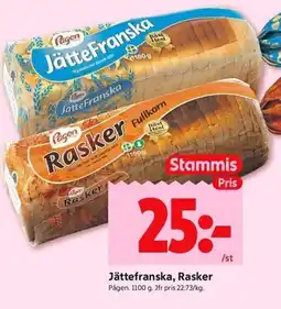 ICA Kvantum PÅGEN Jättefranska, rasker erbjuda