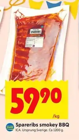 ICA Kvantum ICA Spareribs smokey bbq erbjuda