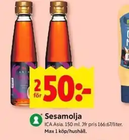 ICA Kvantum ICA Sesamolja erbjuda