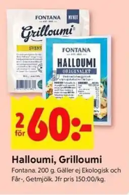 ICA Kvantum FONTANA Halloumi, grilloumi erbjuda