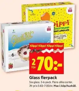 ICA Kvantum SIA GLASS Glass flerpack erbjuda