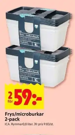 ICA Kvantum Frys/microburkar 2-pack erbjuda