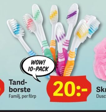 DollarStore Tandborste erbjuda