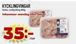 Din Mat KYCKLINGVINGAR Färska, Lantkyckling erbjuda