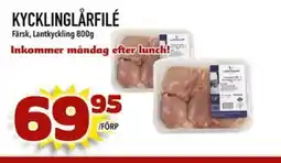 Din Mat KYCKLINGLÅRFILÉ Färsk, Lantkyckling erbjuda