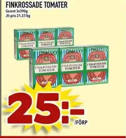 Din Mat FINKROSSADE TOMATER erbjuda