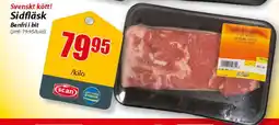 Extra Mjällby Stormarknad Svenskt kött! Sidfläsk erbjuda