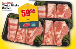 Extra Mjällby Stormarknad Svenskt kött! Tjocka Färska Revben erbjuda