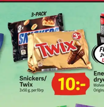 DollarStore Snickers Chokladbar erbjuda