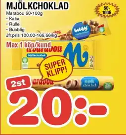 Nya Pulsen MJÖLKCHOKLAD erbjuda