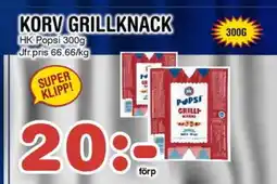 Nya Pulsen KORV GRILLKNACK erbjuda