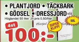 Nya Pulsen • PLANTJORD • TÄCKBARK • GÖDSEL DRESSJORD erbjuda