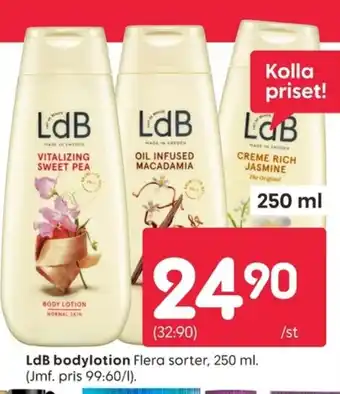 Rusta LdB bodylotion erbjuda