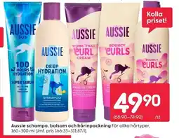 Rusta Aussie schampo, balsam och hårinpackning erbjuda