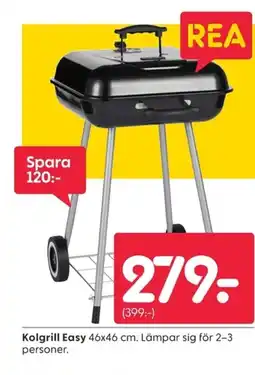 Rusta Kolgrill Easy. Lämpar sig för 2-3 personer. erbjuda