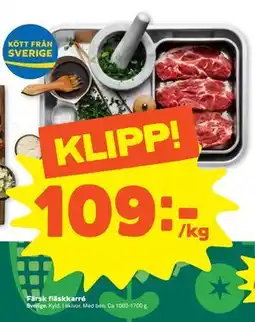 Stora Coop Färsk fläskkarré, SEK 109 erbjuda