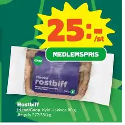 Stora Coop Rostbiff, Medlemspris erbjuda