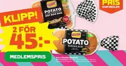 Stora Coop Korv-/Hamburgerbröd, Medlemspris erbjuda