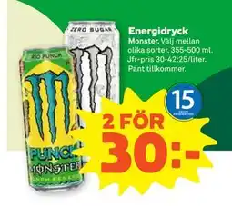 Stora Coop Energidryck, SEK 30 erbjuda