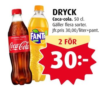 Handlar'n Coca Cola Läskedryck erbjuda