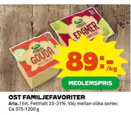 Coop OST FAMILJEFAVORITER erbjuda