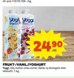 Coop FRUKT-/VANILJYOGHURT erbjuda