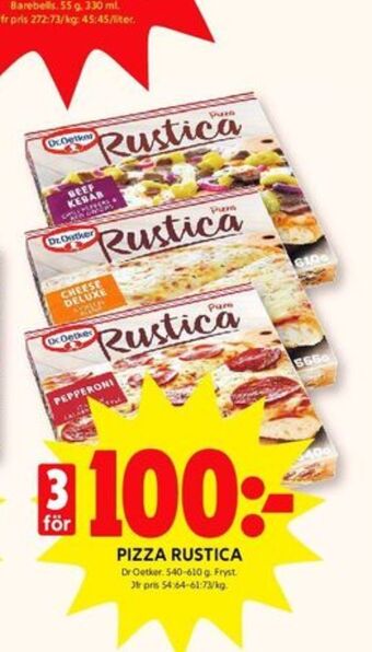 ICA Kvantum Rustica Pizza erbjuda