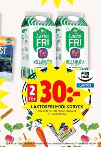 ICA Kvantum Arla Mellanmjölk erbjuda