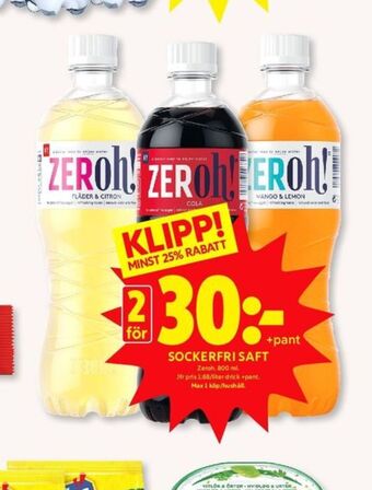 ICA Kvantum Zeroh Lättdryck erbjuda