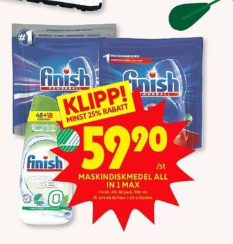 ICA Kvantum Finish Maskindiskmedel erbjuda
