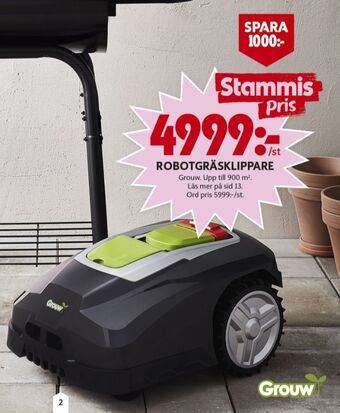 ICA Maxi Grouw Robotgräsklippare erbjuda