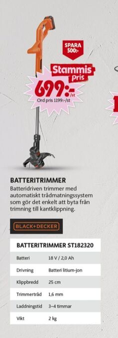 ICA Maxi Black&Decker Grästrimmer erbjuda