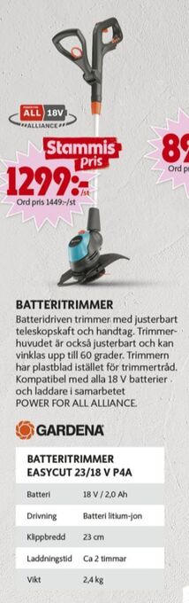 ICA Maxi Black&Decker Grästrimmer erbjuda