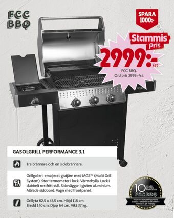 ICA Maxi FCC BBQ Gasolgrill erbjuda