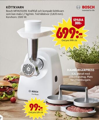 ICA Maxi Bosch Köttkvarn erbjuda