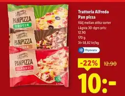 Lidl Trattoria Alfredo Pan pizza, SEK 10 erbjuda