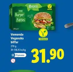Lidl Vemondo Veganska biffar, SEK 31.9 erbjuda
