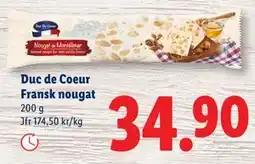 Lidl Duc de Coeur Fransk nougat, SEK 34.9 erbjuda