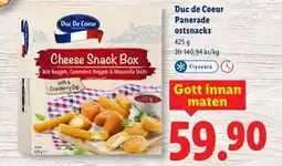 Lidl Duc de Coeur Panerade ostsnacks, SEK 59.9 erbjuda