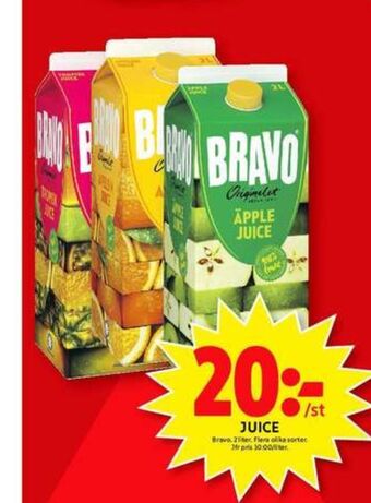 ICA Maxi Bravo Juice erbjuda