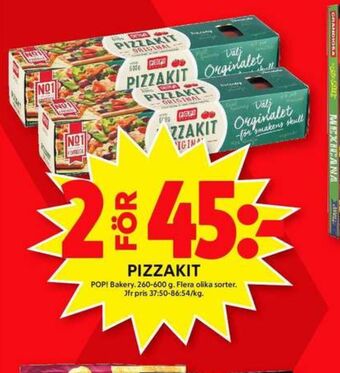 ICA Maxi Pop Pizza kit erbjuda