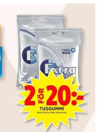 ICA Maxi Extra Tuggummi erbjuda