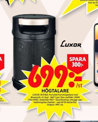 ICA Maxi Luxor Högtalare erbjuda