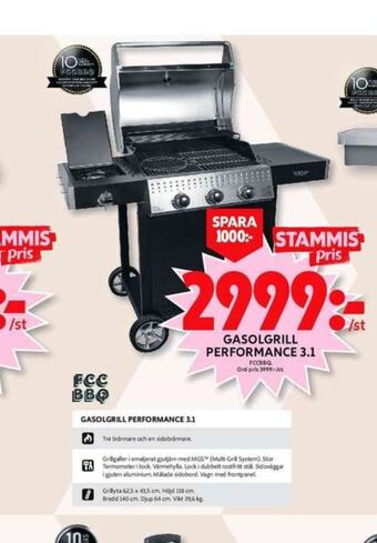 ICA Maxi FCC BBQ Gasolgrill erbjuda
