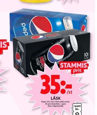 ICA Maxi Pepsi Läskedryck erbjuda