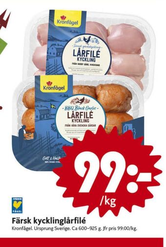 ICA Nära Kronfågel Kycklinglårfile erbjuda