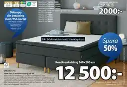 JYSK HEMLA GC75 kontinentalsäng grå-40, SEK 12500 erbjuda
