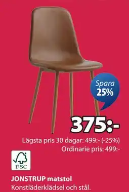 JYSK JONSTRUP matstol, SEK 375 erbjuda